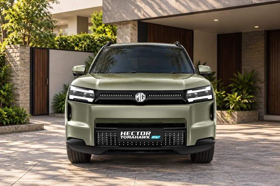 MG Hector Tomahawk EV Front View
