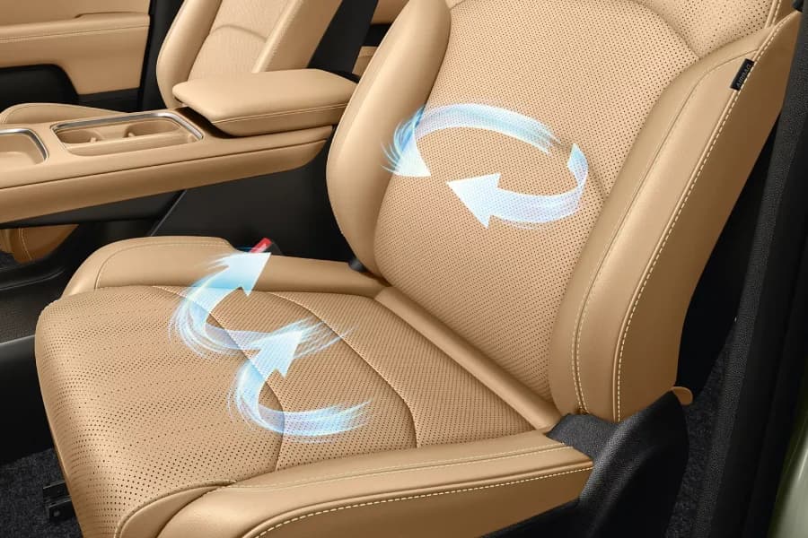 MG Hector Tomahawk EV Front Ventilated Seats View