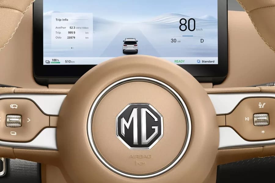 MG Hector Tomahawk EV Leather Steering Wheel