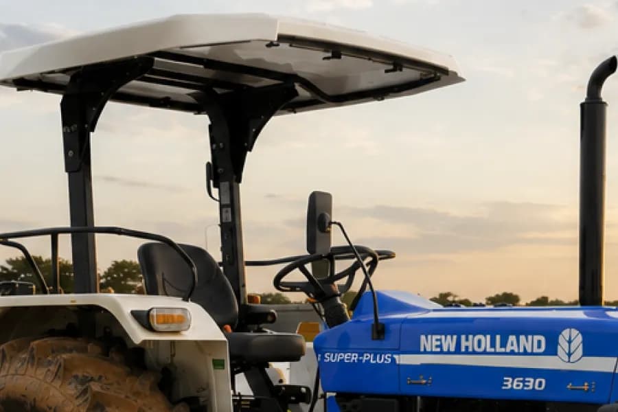 New Holland 3630 TX Super Plus Dtiver Seat and Sunshade View