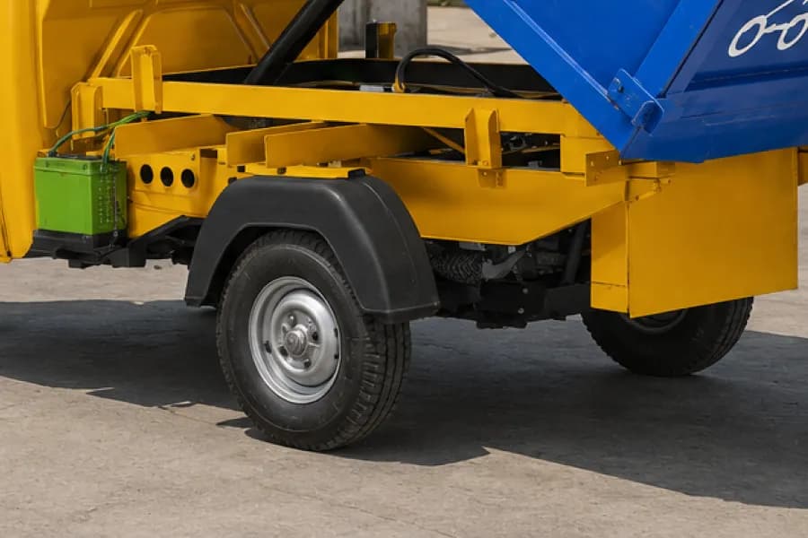 OSM Rage Plus Garbage Tipper Rear Wheel View