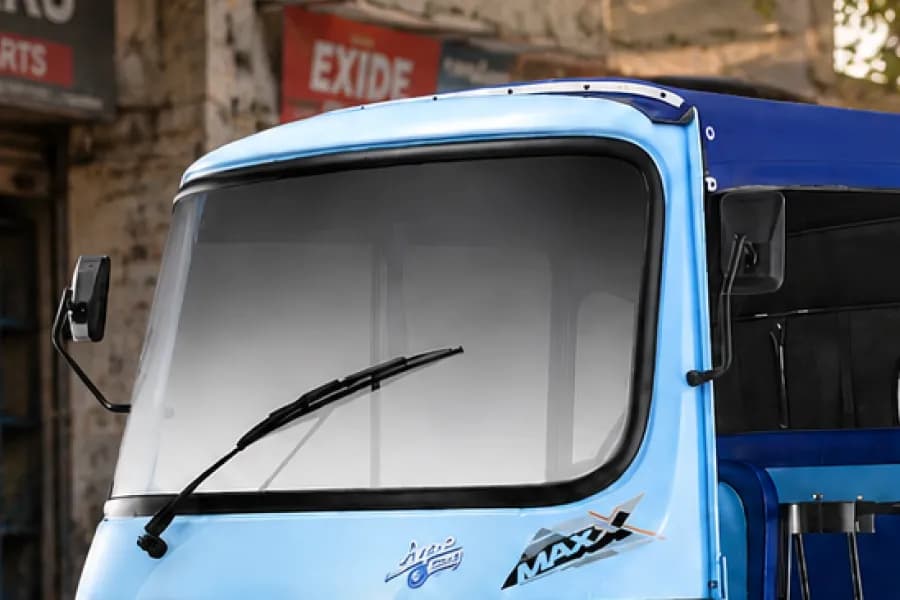 Piaggio Ape E City Maxx Windshield View