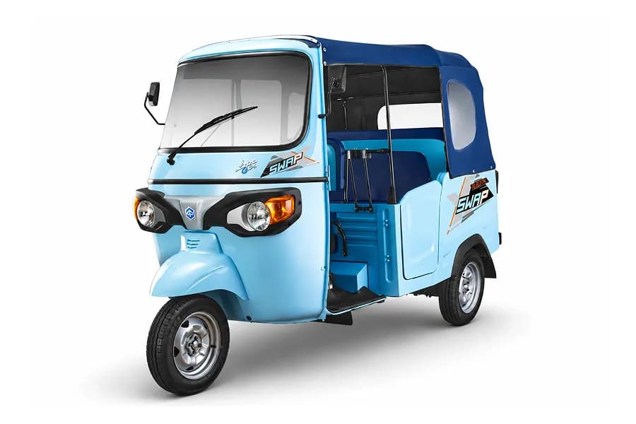 Piaggio Ape E City Swap Sky Blue color