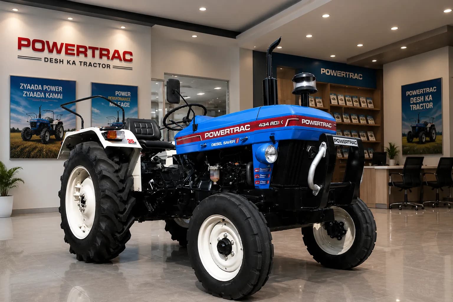 Powertrac 434 RDX Front Right Side View