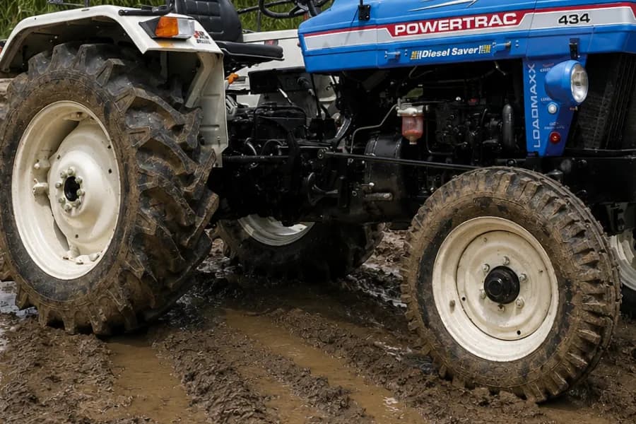 Powertrac 434 Tyres View