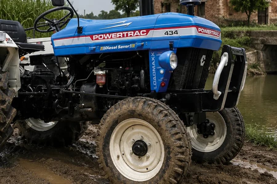 Powertrac 434 Headlights View