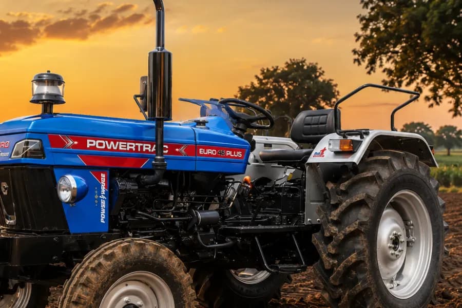Powertrac Euro 45 Plus Driver Seat View