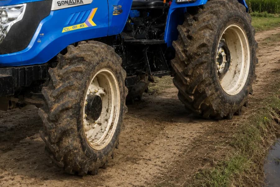 Sonalika Tiger DI 55 CRDS 4WD Wheels View