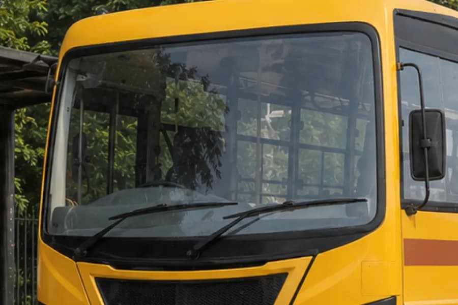 Tata Cityride LP 712/45 School Bus Windshield View