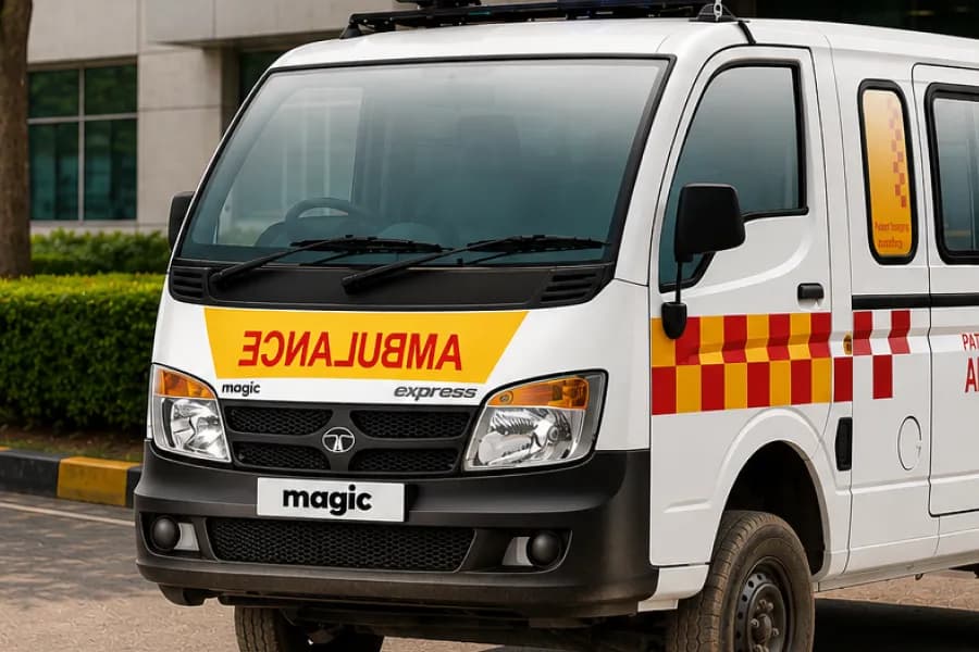 Tata Magic Ambulance Front View