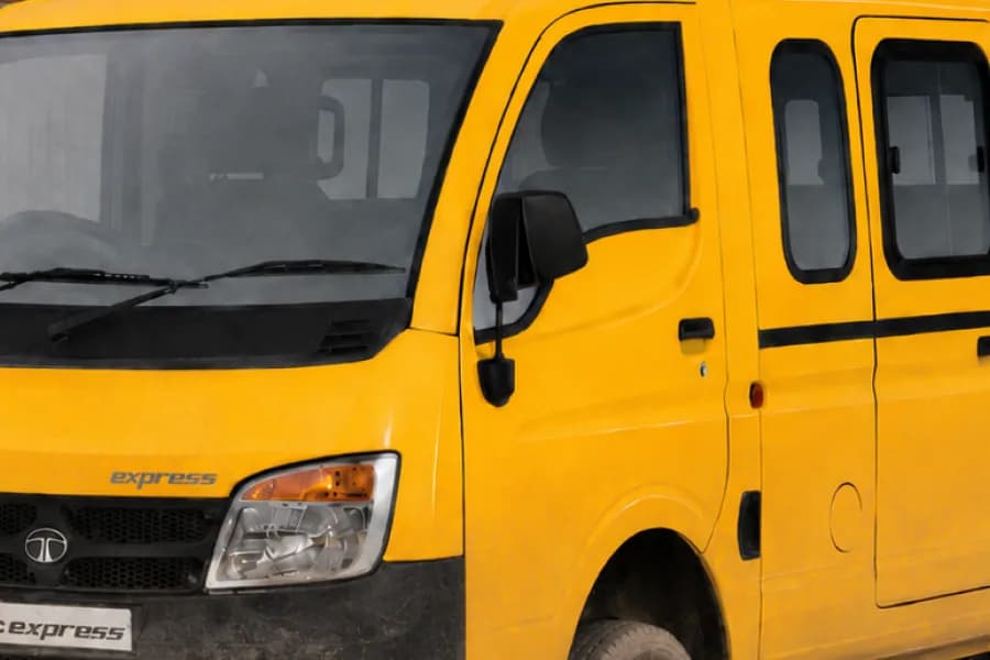 Tata Magic Express Yellow School Van ORVM View
