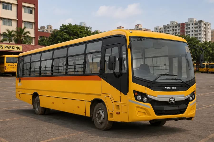 Tata Starbus Prime 913/52G School Bus Right Side View