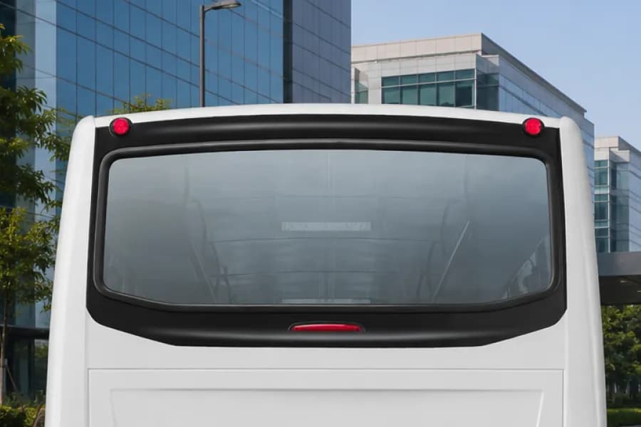 Tata Starbus Prime LP 916/52 Bus Rear Windshield View