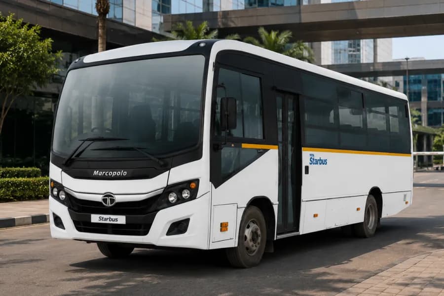 Tata Starbus Prime LP910/52 Staff Bus Front View