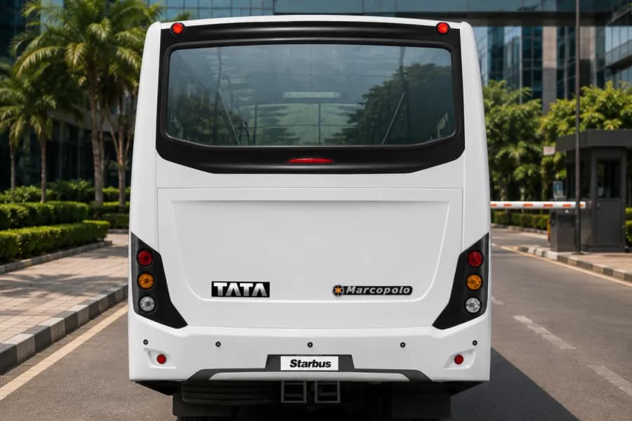 Tata Starbus Prime LP910/52 Staff Bus Rear View
