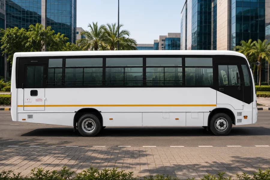 Tata Starbus Prime LP910/52 Staff Bus Right Side View