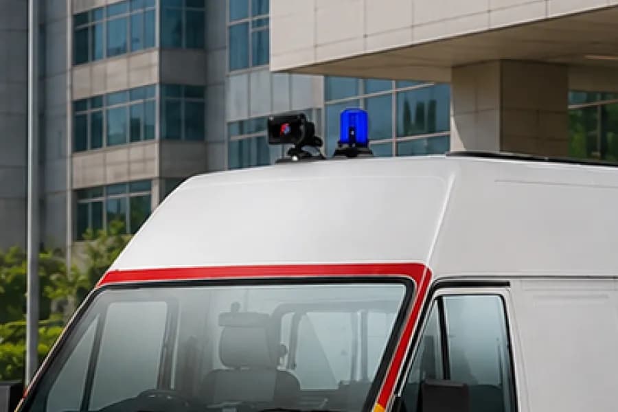 Tata Winger Ambulance Emergency Siren Light View