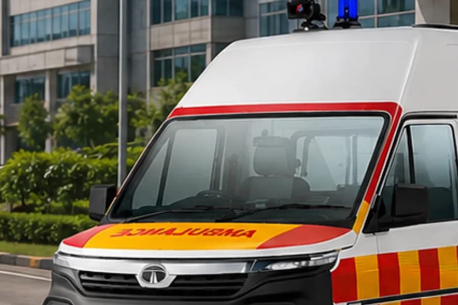 Tata Winger Ambulance Windshield View
