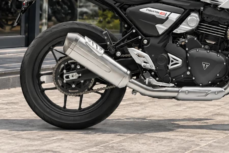 Triumph Thruxton 400 Rear Wheel View