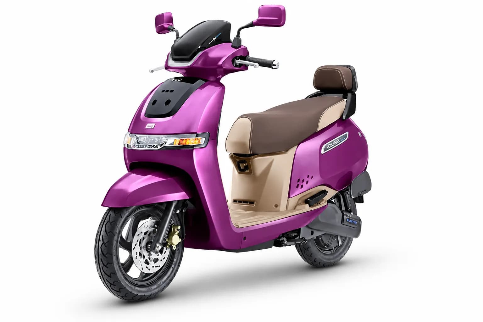 TVS iQube S Purple Beige color