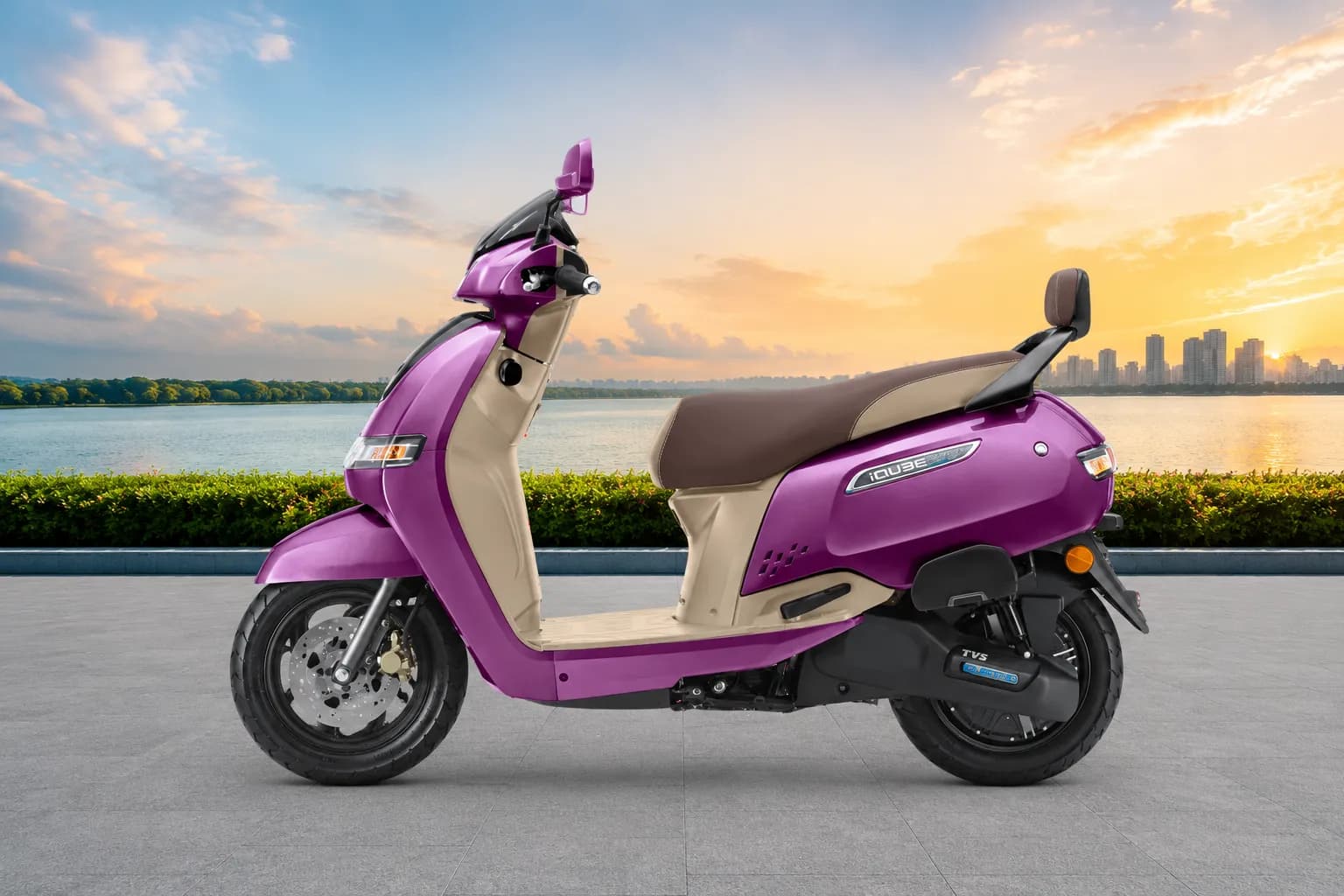 TVS iQube S Left Side View