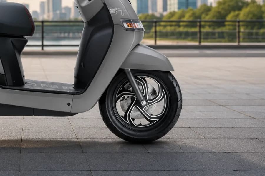 TVS iQube ST Front Suspension View