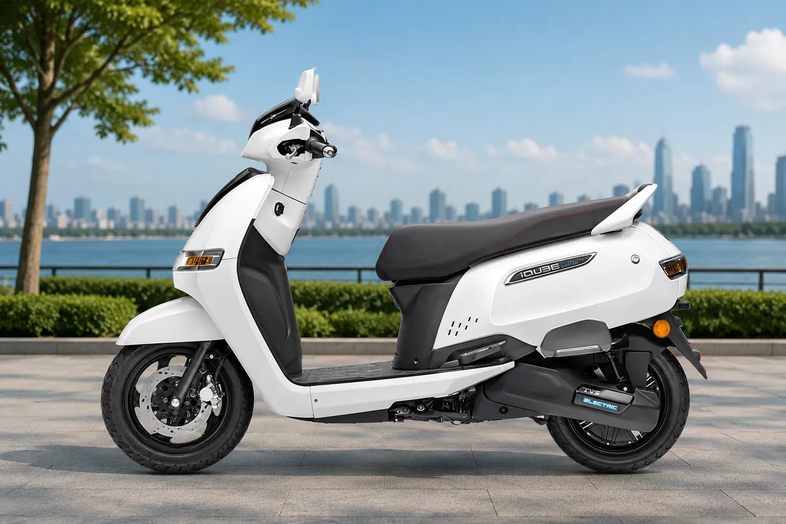 TVS iQube Left Side View