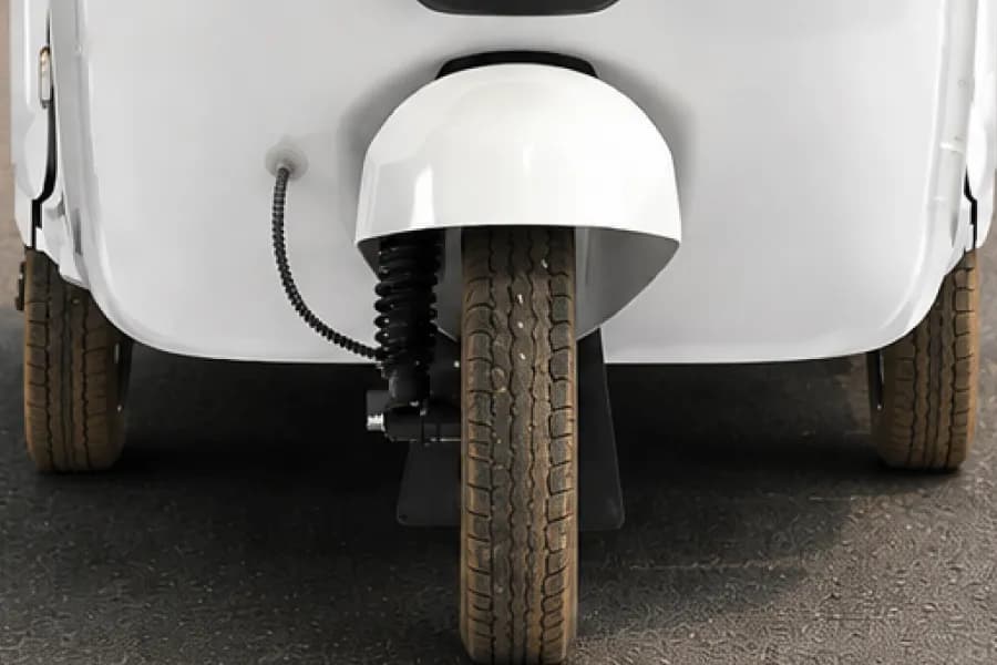 Tvs King EV Max Front Tyre View