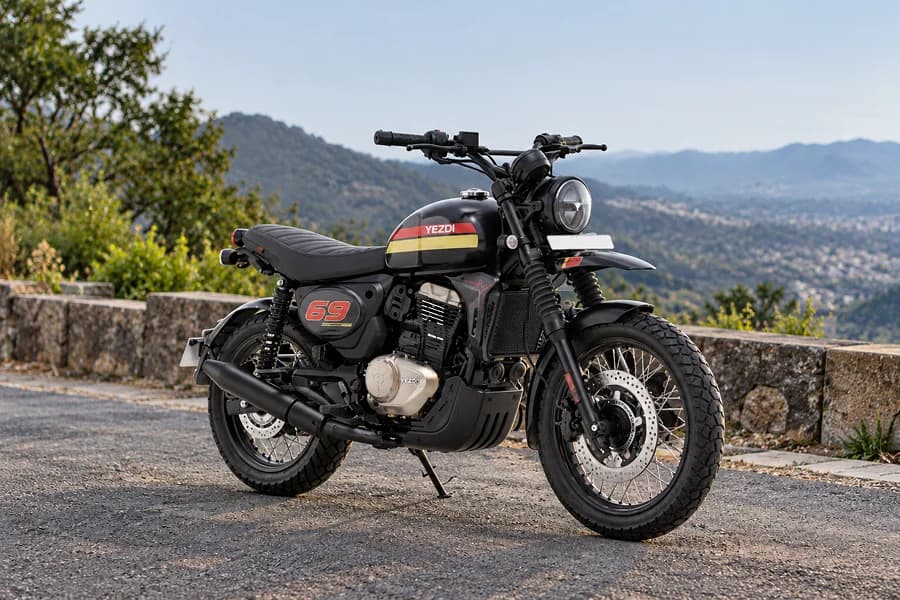 Yezdi Scrambler Side View