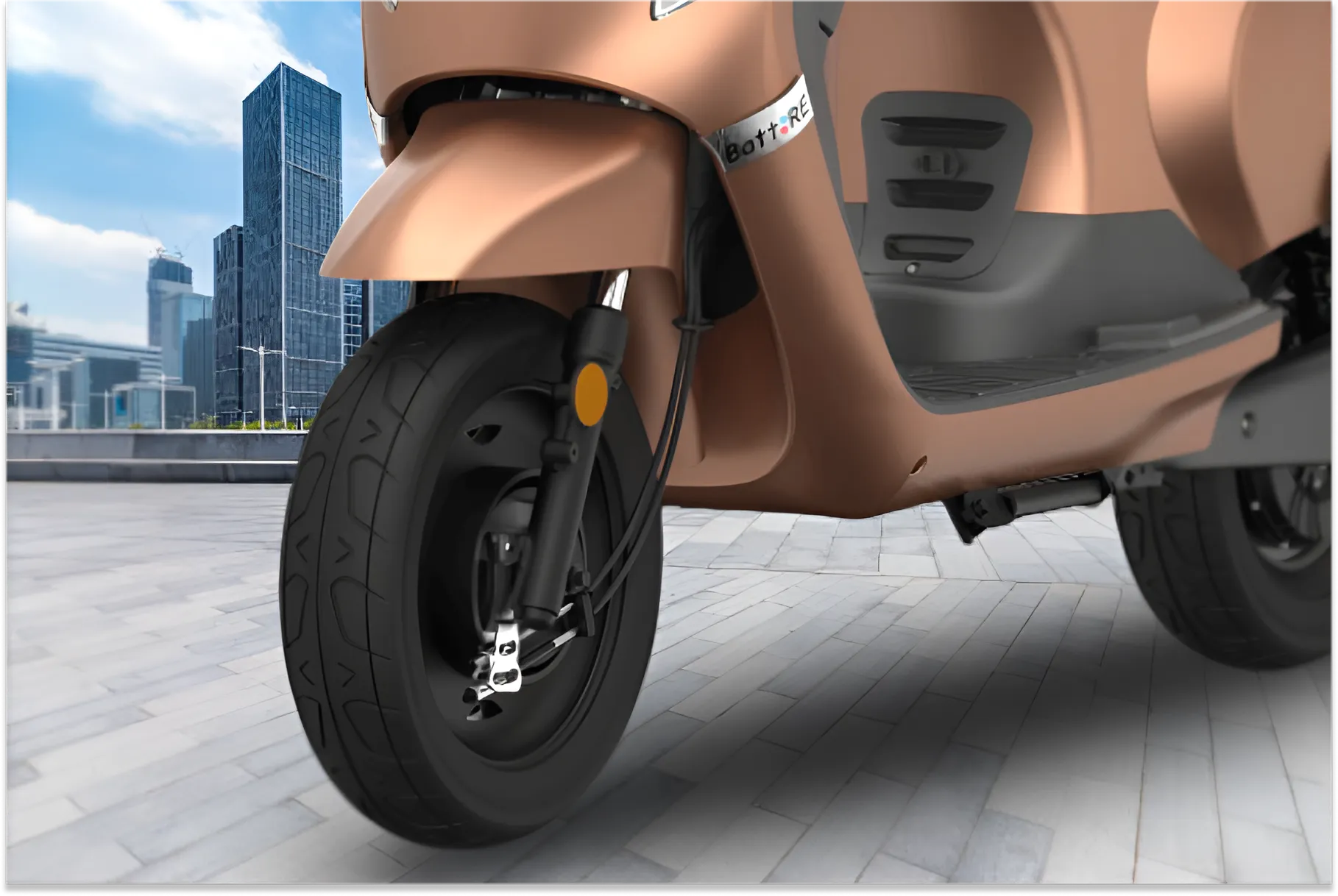 Batt RE Storie EV Front Tyre View