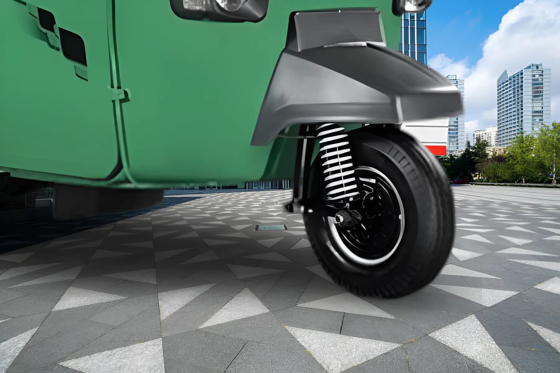 Baxy Super King Cargo CNG Front Tyre View