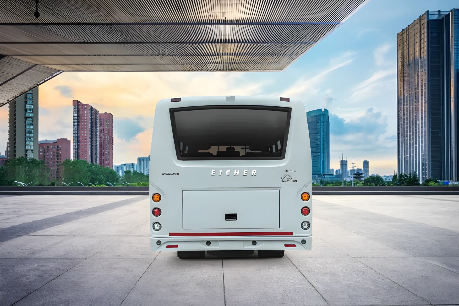Eicher Skyline Next 2090K Staff Rear Side View