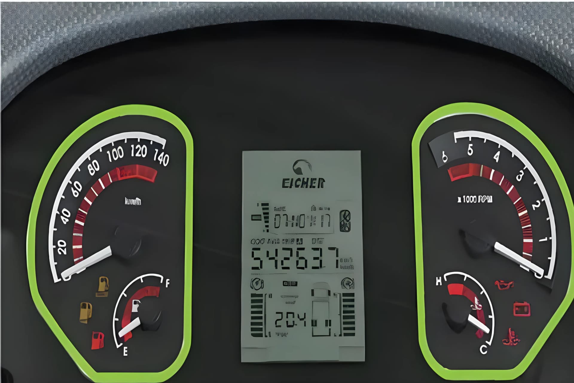 Eicher Skyline RP 2112M Instrument Cluster View