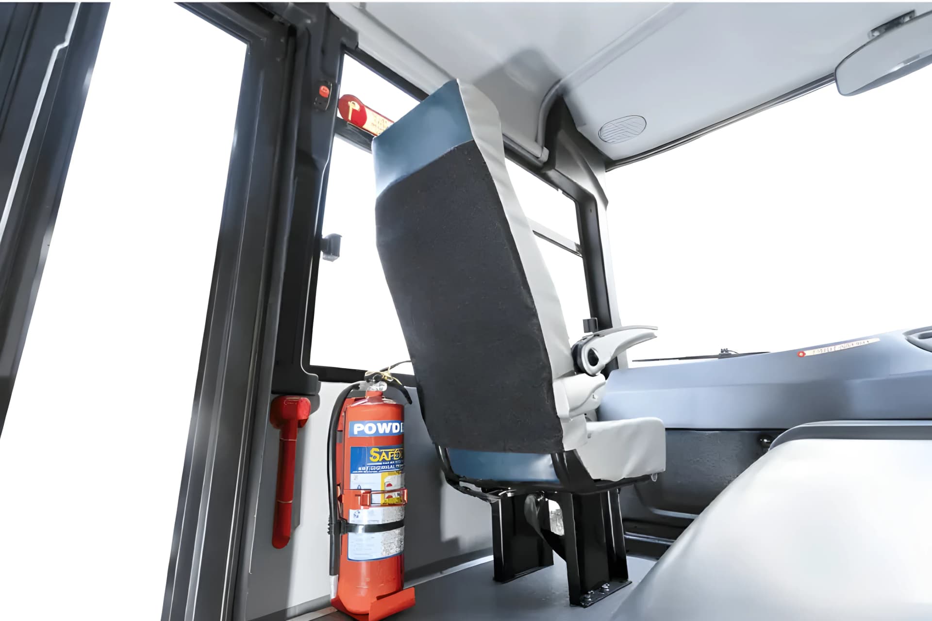 Eicher Starline Next 2050C School Bus Driver Cabin With Fire extinguisher View