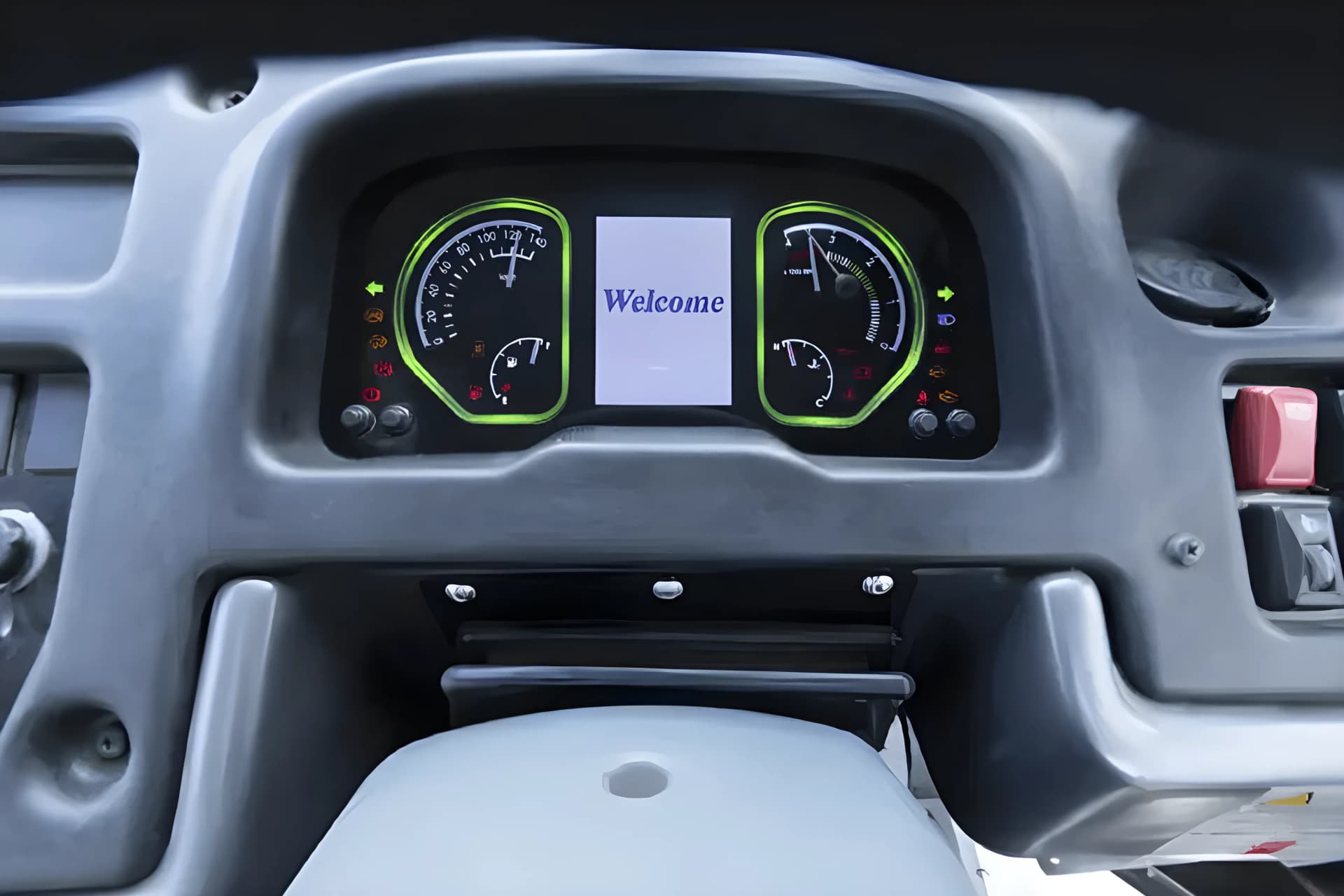 Eicher Starline Next 2050C School Bus Instrument Cluster View