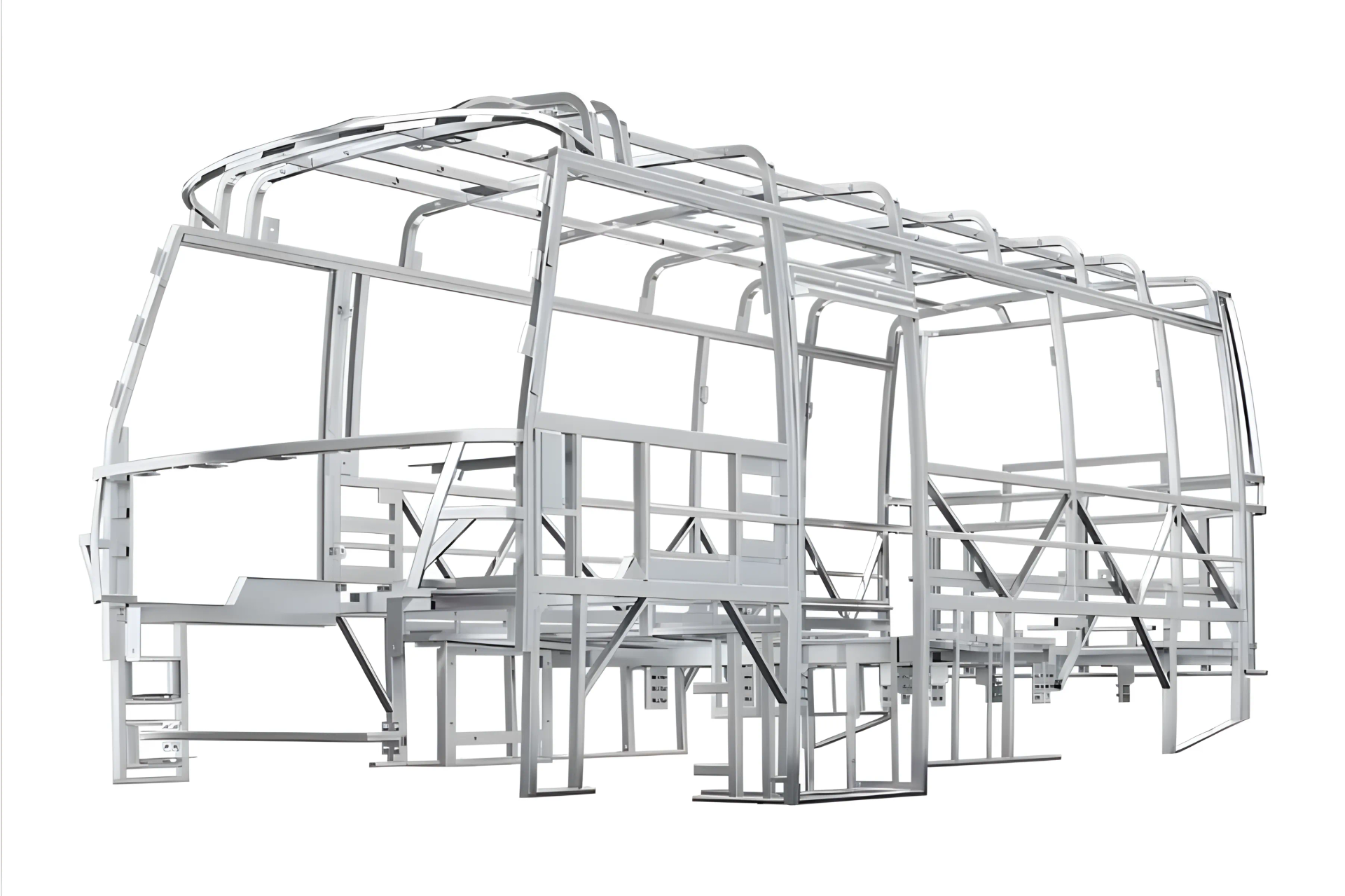 Eicher Starline 2065E Staff Bus Body Skeleton View