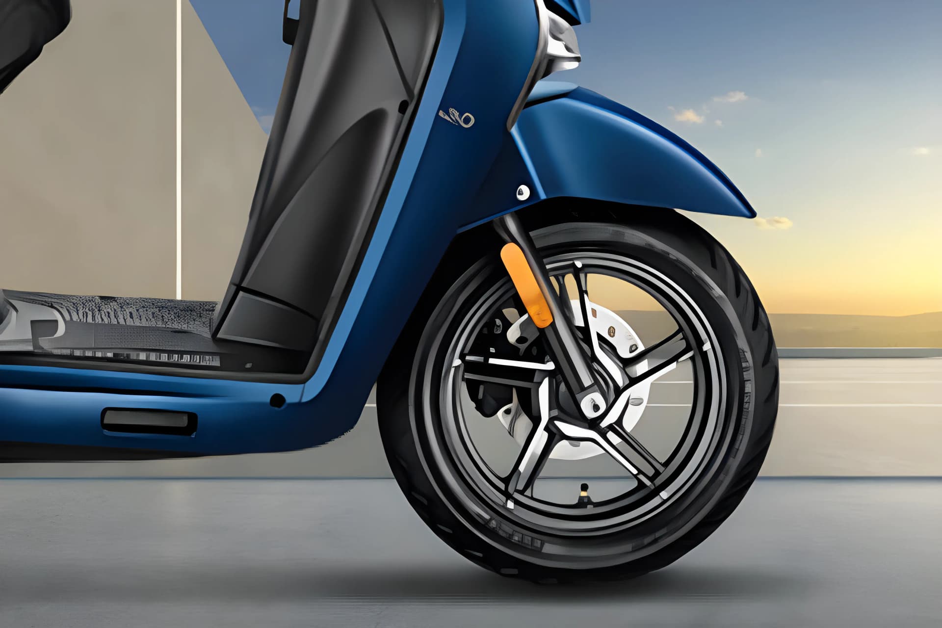 Hero Destini 125 Front Suspension View