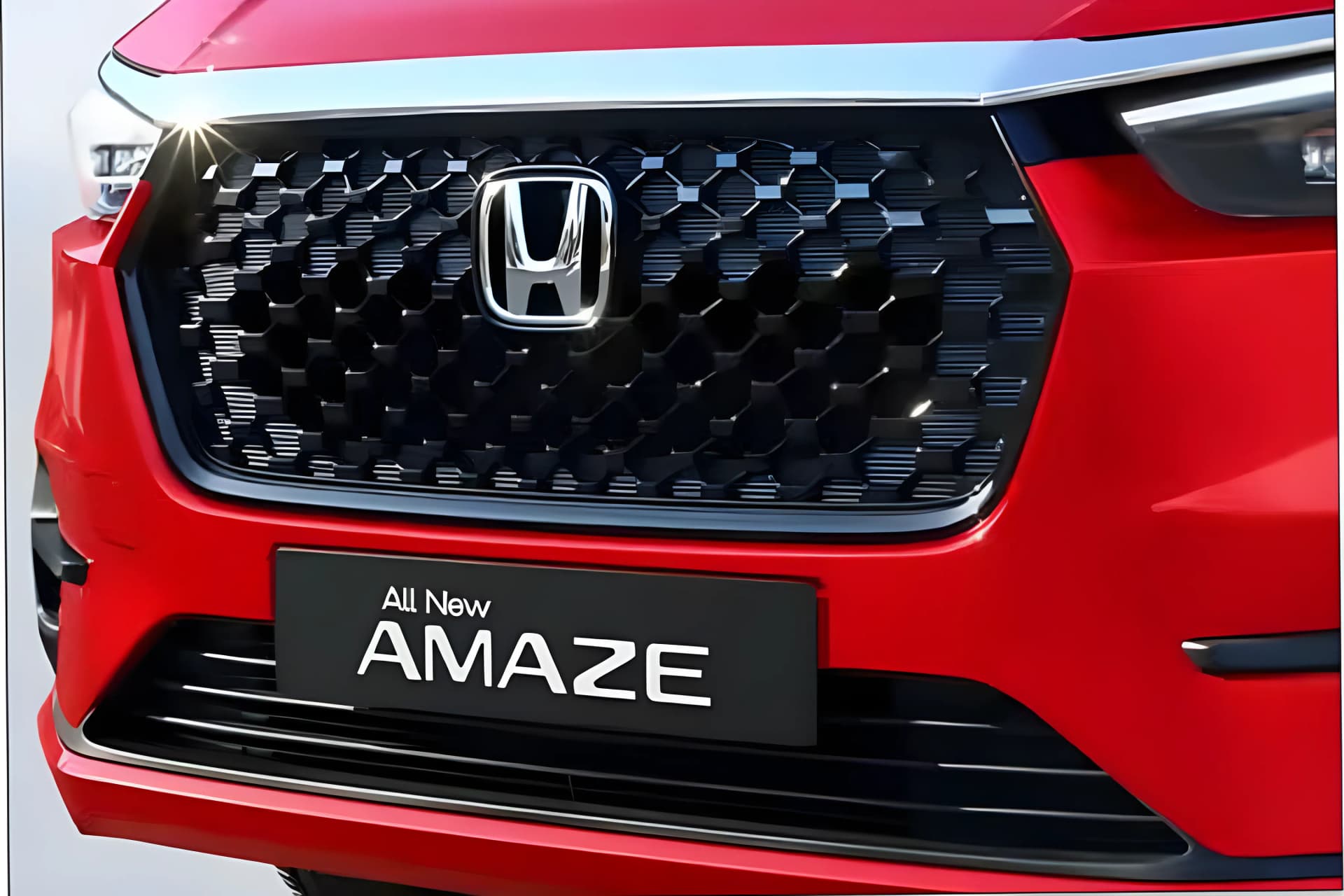Honda Amaze Front Flag Patteren Grille View