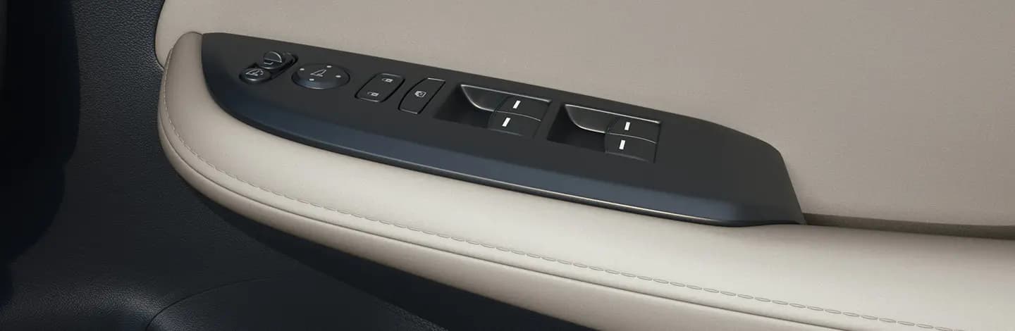 Honda City e:HEV car power window control panel view