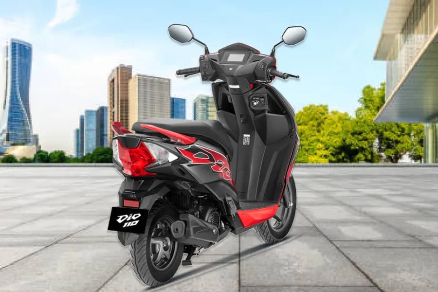 Honda Dio 110 Rear Right Side View