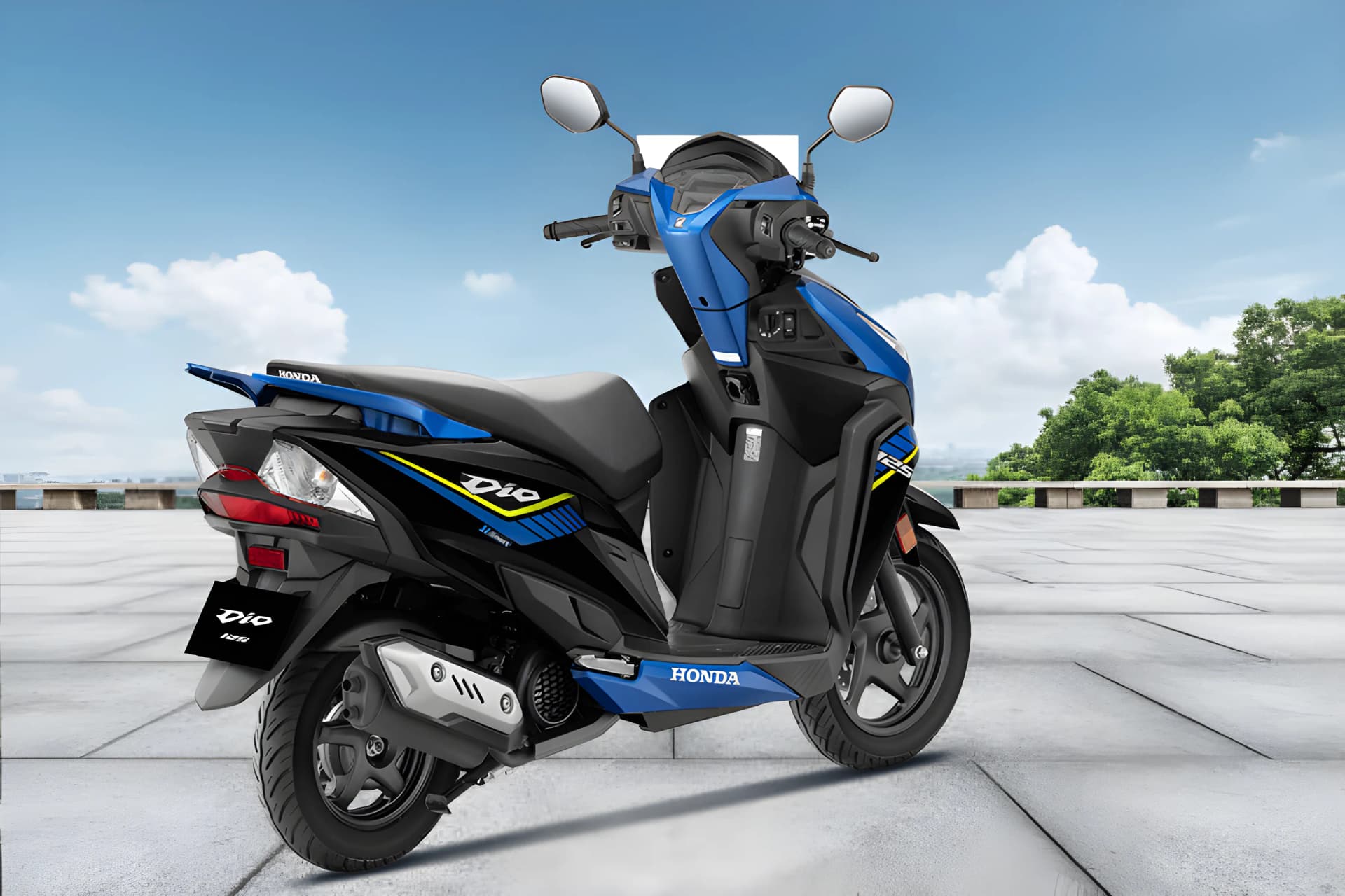 Honda Dio 125 Rear Right Side View