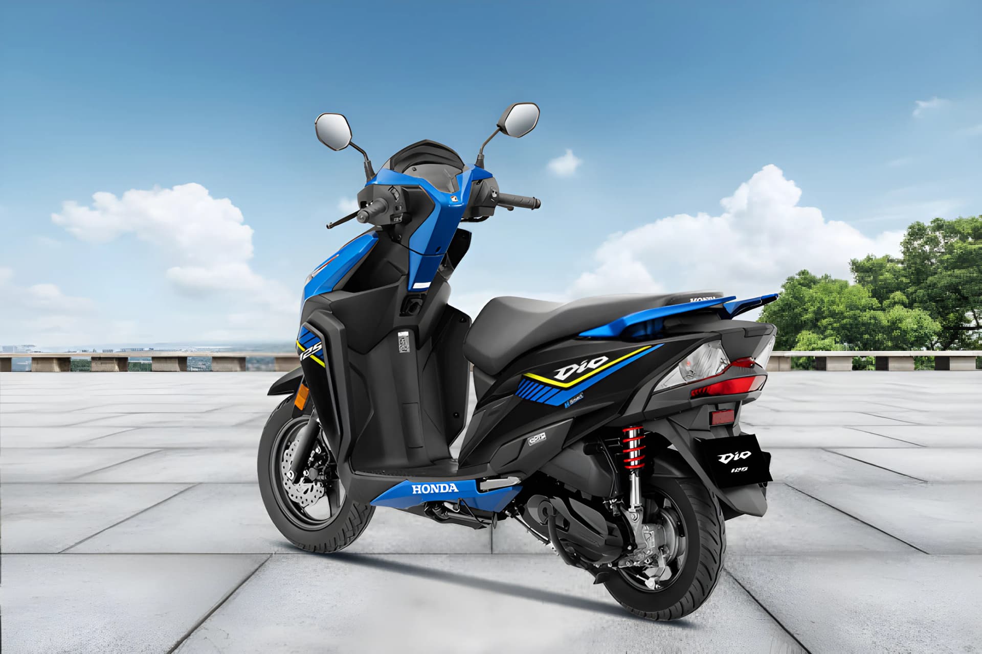 Honda Dio 125 Rear Left Side View