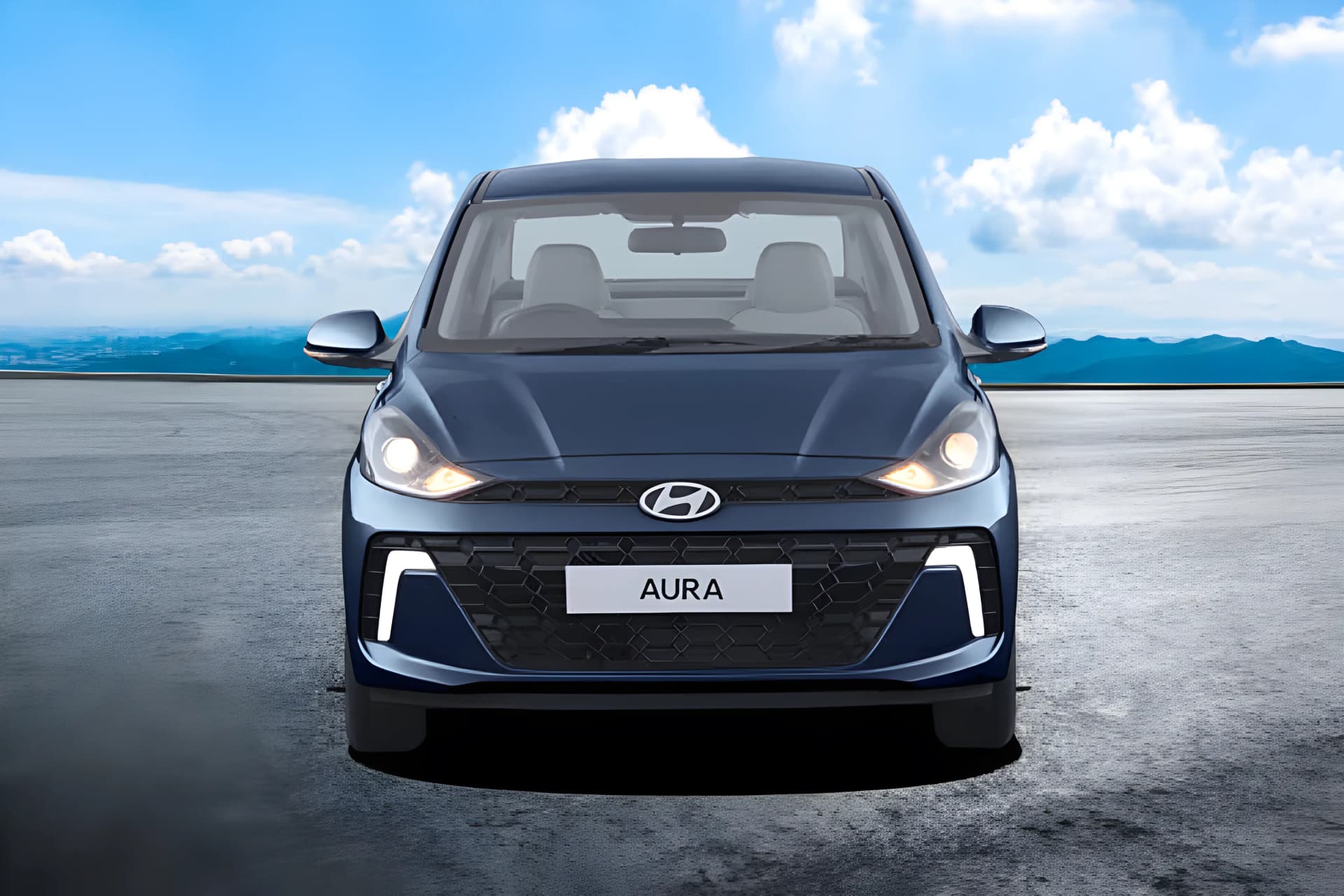 Hyundai Aura Front View