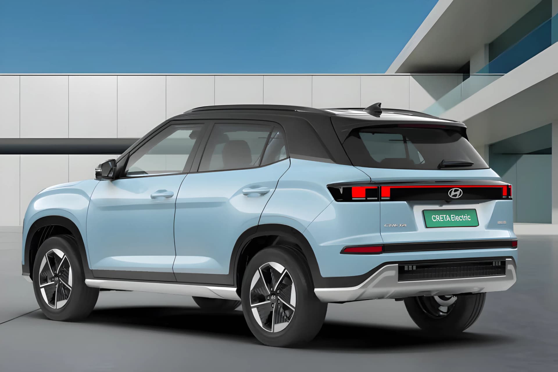 Hyundai Creta EV Rear Left View