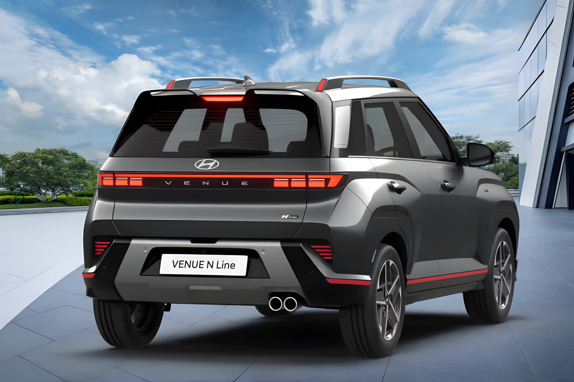 Hyundai Venue N Line Rear Right Three Quarter View