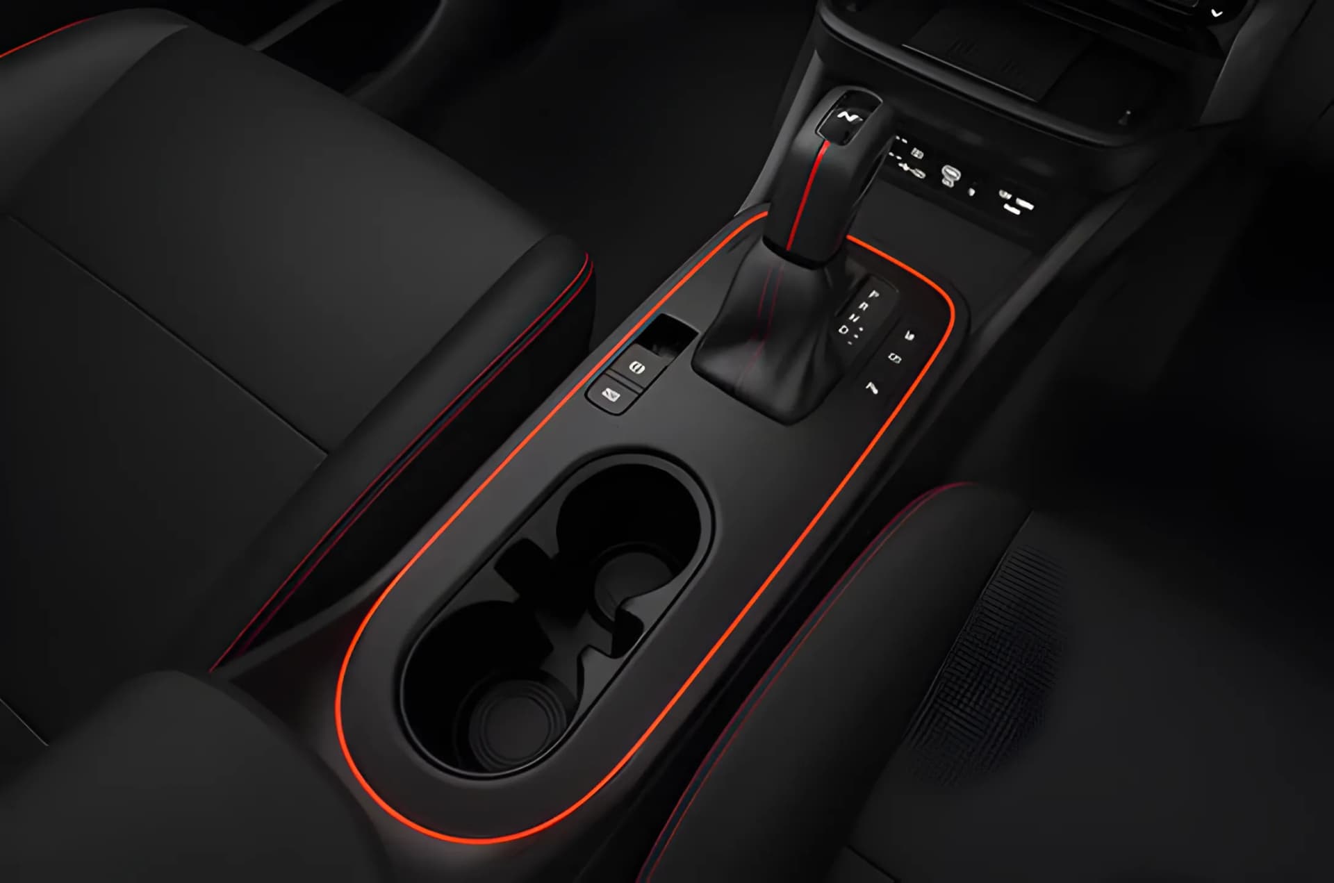 Hyundai Venue N Line Gear Shifter and Dual Cup Holder View
