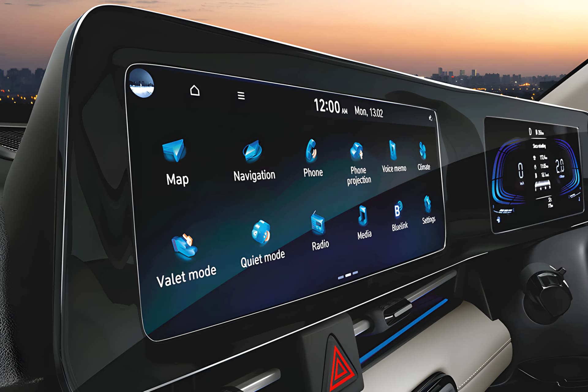 Hyundai Verna Dual Intergrated Display View