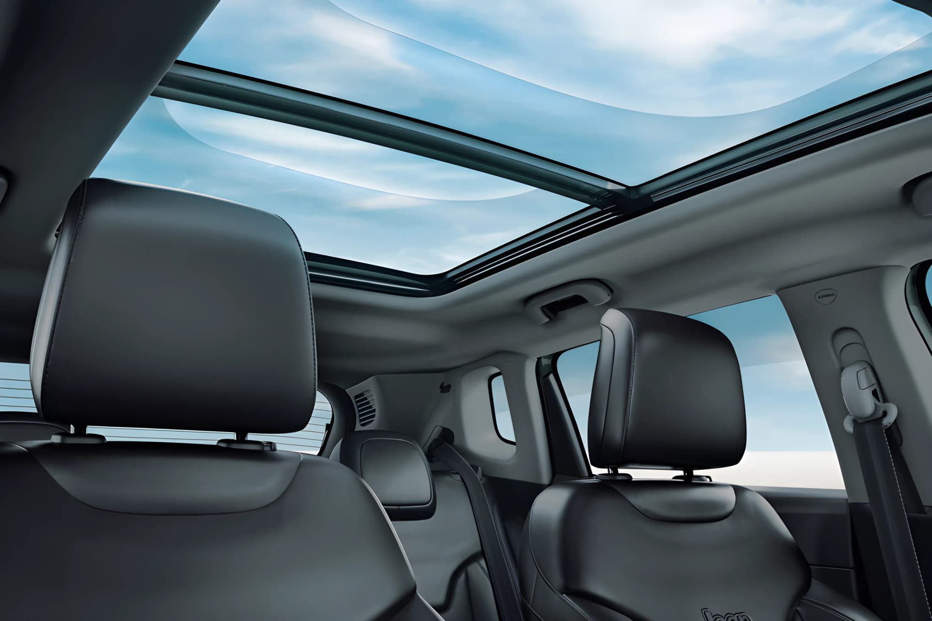 Jeep Compass Inside Dual Sunroof View