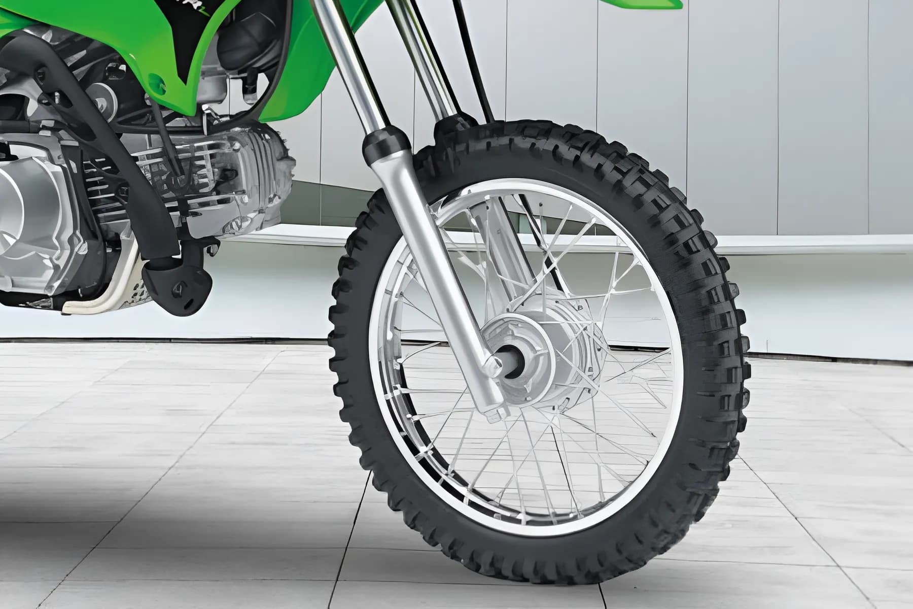 Kawasaki KLX 110RL Front Wheel View