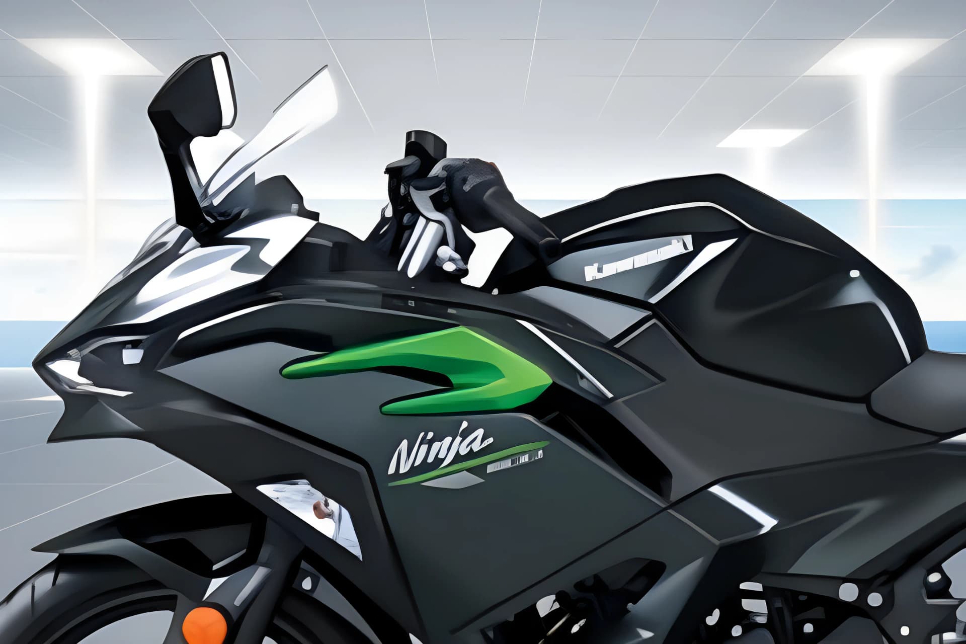 Kawasaki Ninja 500 Handle View